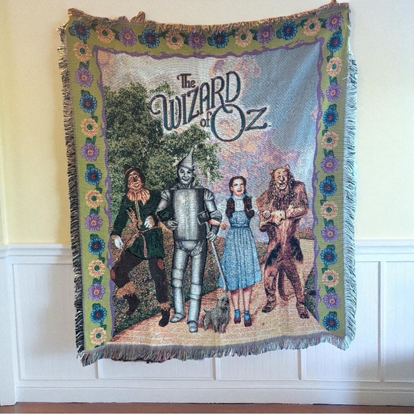 👠✨VINTAGE Wizard of Oz Woven Throw Blanket by Mohawk Home – 2002 USA – 60” x 49” - Picture 3 of 10